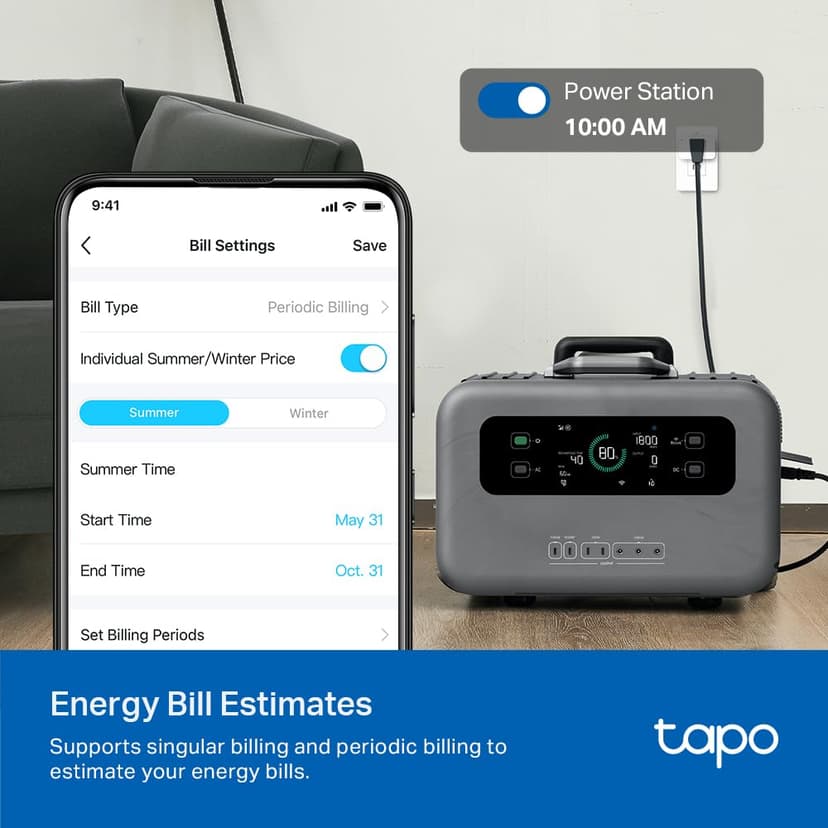 TP-Link Tapo Wi-Fi Smart Plug, 𝗘𝗻𝗲𝗿𝗴𝘆 𝗠𝗼𝗻𝗶𝘁𝗼𝗿𝗶𝗻𝗴, Compatible with Alexa & Google Home & Samsung SmartThings, Timer, 15A/1800W Max, ETL Certified, 2.4G Wi-Fi Only, Tapo P115(4-Pack)