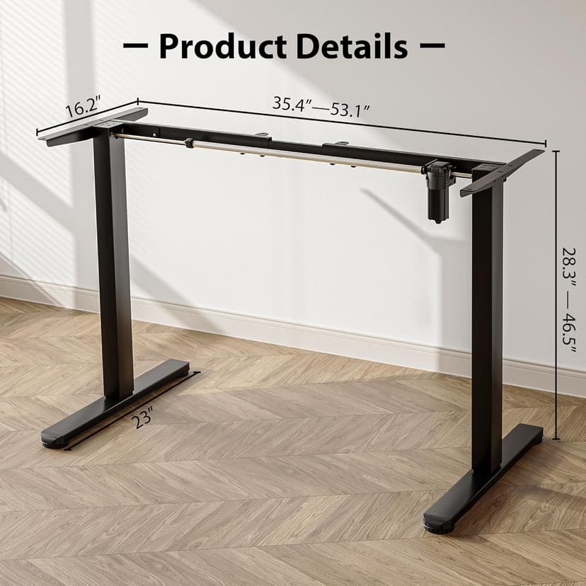 ErGear Electric Stand up Desk Frame Height Adjustable Table Legs Sit Stand Desk Frame Up to 47.2" Ergonomic Standing Desk Base Workstation Frame Only