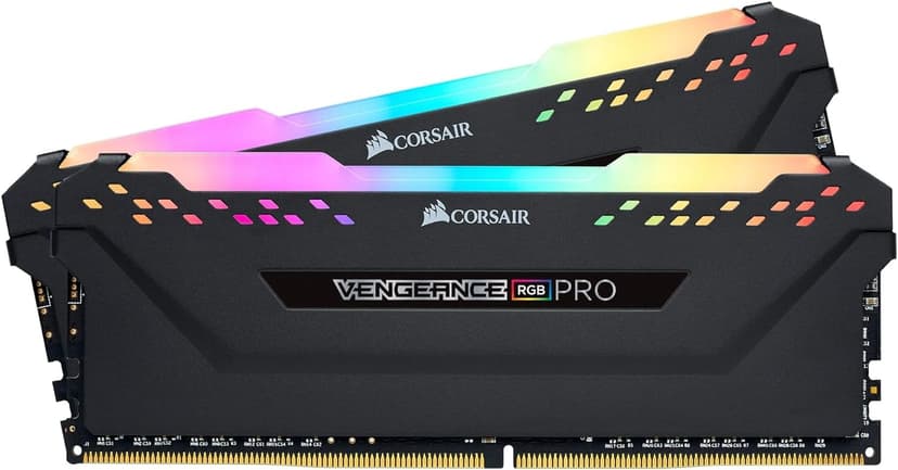 Corsair VENGEANCE RGB PRO DDR4 32GB (2x16GB) 3200MHz CL16 Intel XMP 2.0 iCUE Compatible Computer Memory - Black (CMW32GX4M2E3200C16)